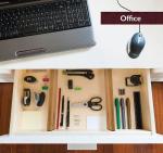 Set of 4 Bamboo Wooden Adjustable Drawer Divider