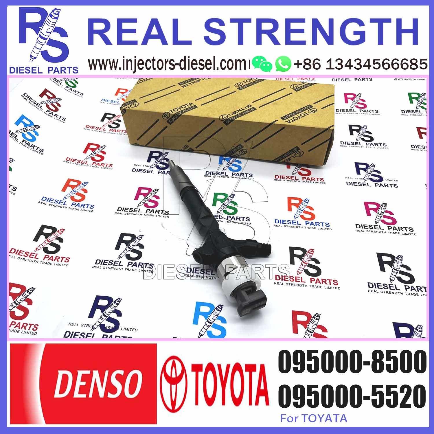 Common Rail Fuel Injector 23670-30280 095000-8500 For D-enso Hilux Hiace Land Cruiser T-OYOTA VIGO 1KD 2KD
