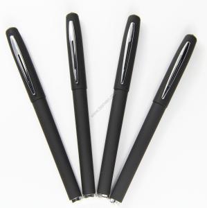 Quality black office writing gel ink pen,rubberized writing pen wholesale