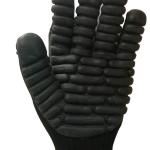 CE Black Coating Vibration Dampening Gloves / Vibration Protection Gloves