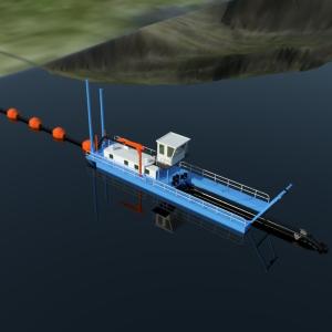 Quality 600Kw 6 Inch Gold Dredge 10m Depth 20m Length River Dredging wholesale