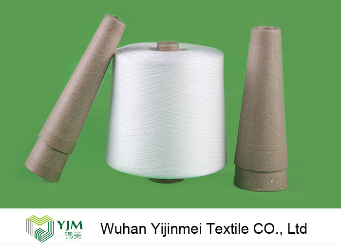 40s/2 40S 100 Spun Polyester Yarn Raw White With Dyeing Tube / Paper Cone