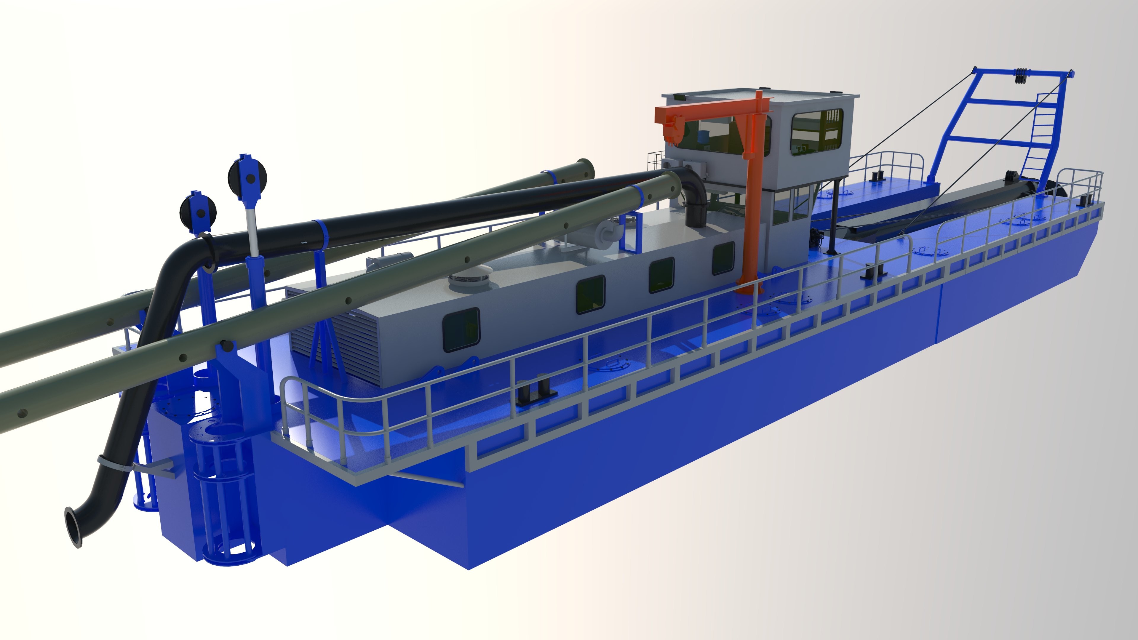 6 Inch Mud Hydraulic Cutter Suction Dredger Machine Small Sand Dredger