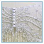 Lady short elegant style wedding embroidery beading top lady blouse & top for