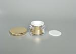 Silver / Golden Cosmetic Cream Jar , Empty Acrylic Round Cream Jar