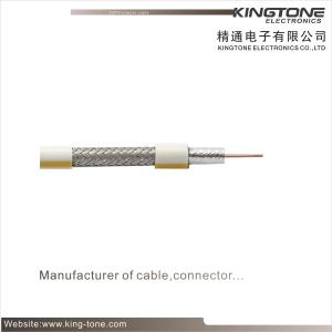 Quality PE Jacket with Messenger RG6 CATV Coaxial Cable 18AWG CCS Conductor for Satellite TV wholesale