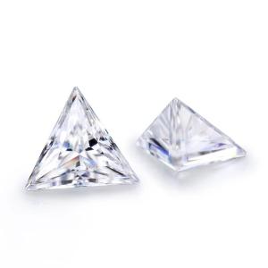 Quality D Colorless Synthetic Moissanite Triangle Cut VVS1 Loose Moissanite Diamond 5 Carat Ring wholesale