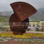 5 Meters High Custom Corten Steel Sculpture For Garden Decoration