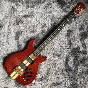 Quality Custom Grand ALEM Mark King Deluxe Custom 4 Strings Neck Through Body Cut Bottom Heart WALNUT Guitar Bass wholesale