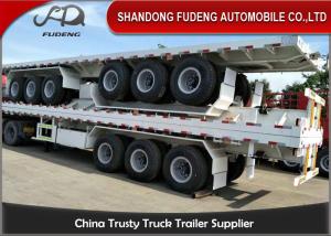 Quality 35 Ton 12 Wheeler Flatbed Container Trailer 3 Axle Semi Trailer 2500 *2500 * 1550mm wholesale