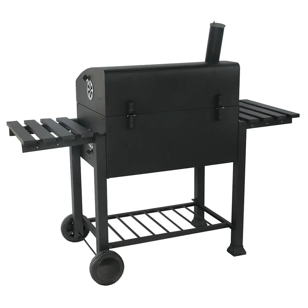 Ultimate BBQ Experience Deluxe BBQ Smoker with Large Trolley and Steel Cooking Grill
