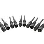 Outdoor M12 Waterproof Male Female Connector Docking Reverse Head Power Cable
