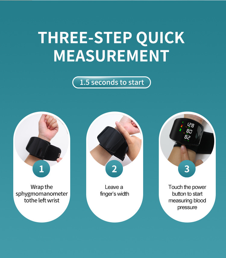 Portable Lightweight BP Digital Sphygmomanometer Quick Detection Liquid Crystal Display