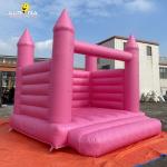 Pink Moonwalk Inflatable Bouncy Castle Wedding 10x10ft Bouncy Castle For Party