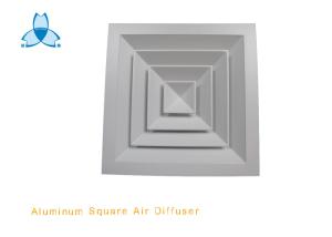 Quality Four Way Low Resistance Ceiling Air Diffuser 450x450mm Fit For Supply Airflow wholesale