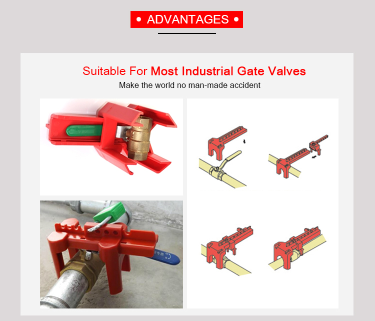 Two Way Rotation Gate Valve Lockout Alarm Lock Type Sticking Point Design