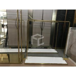 Quality CNC Iron Garment Store Display Stands Racks T4 Lighting wholesale