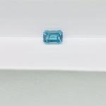 10 Mohs Blue Lab Grown Emerald Cut Diamond IGI Certified