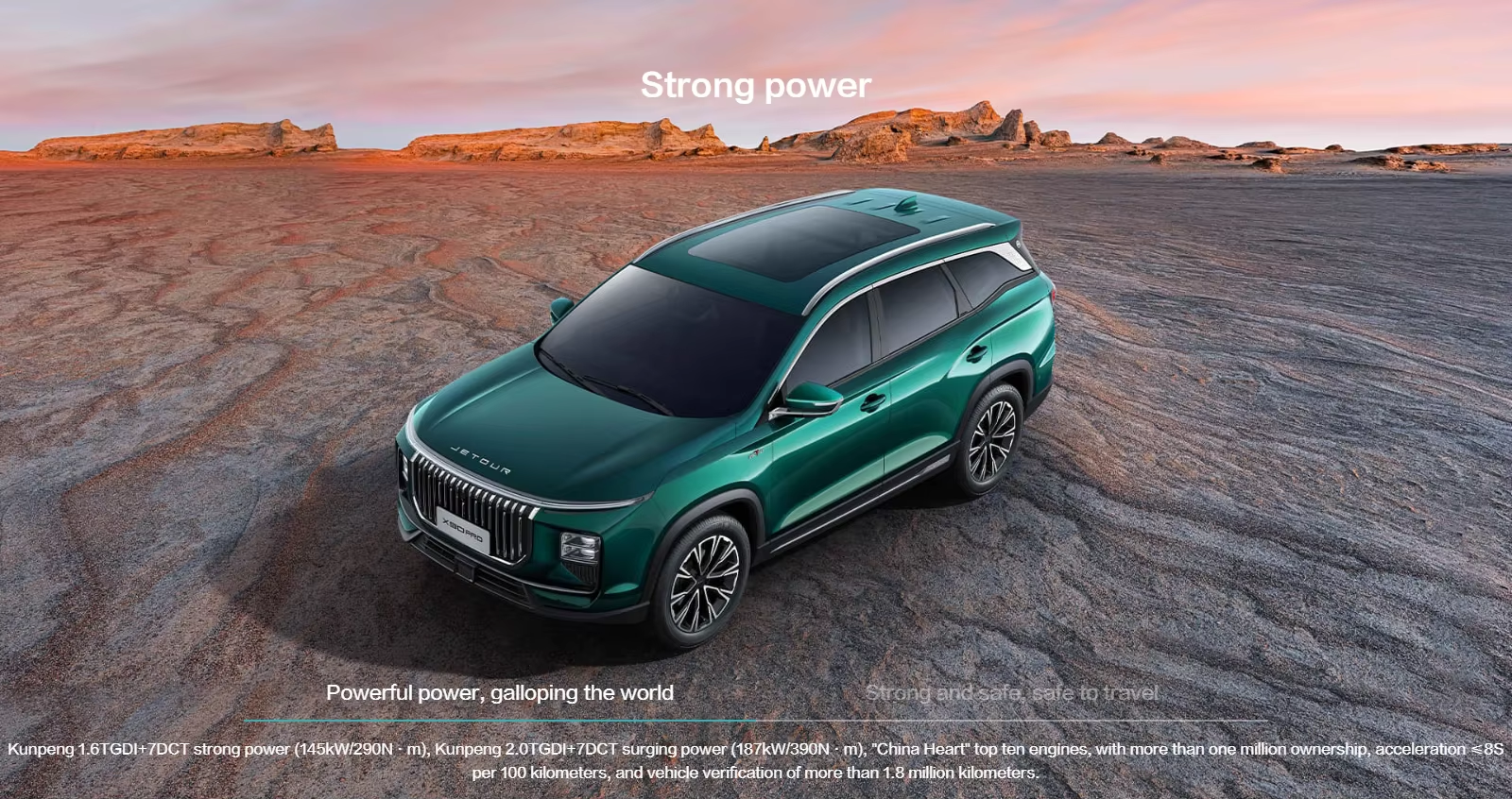 2024 Jetour X90 PRO 1.6T 197HP L4 DCT 5-Door 5-Seater Turbo SUV with Automatic Gearbox Dark Interior Displacement 1.5-2.0L