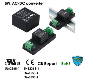 Quality 5W AC DC Converter Dual Output 3.3VDC 5VDC 1 × 1 Inch Compact Size wholesale