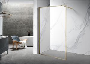 Quality golden Stainless Sliding 6mm Tempered Glass Shower Door 1200X2000mm wholesale