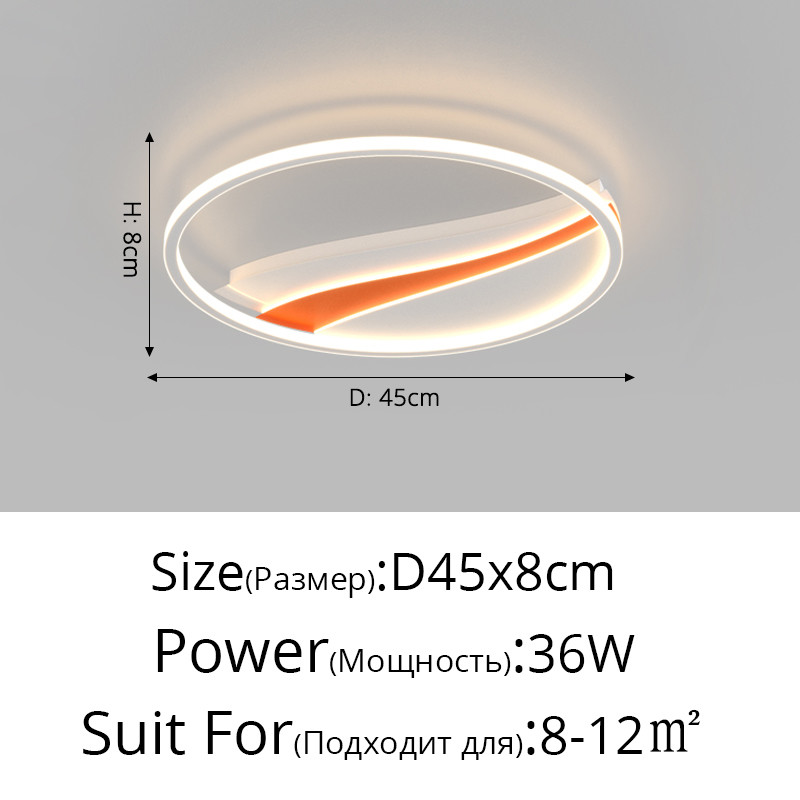 Modern Ultra-thin Ceiling Lamp Minimalist Atmosphere Bedroom Loft color Ceiling Lamp(WH-MA-250)