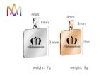 SS304 Polished Rectangle Dangle Custom Engraving Charms
