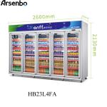 110V 60Hz Commercial Cold Drink Fridge , Luster Plate Retail Beverage Refrigerat
