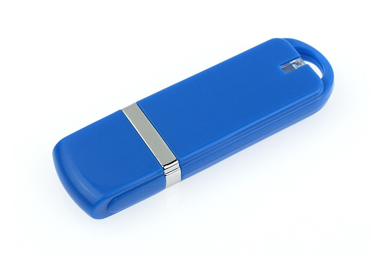 Plastic 3.0 8G USB blue color with customized logo and package