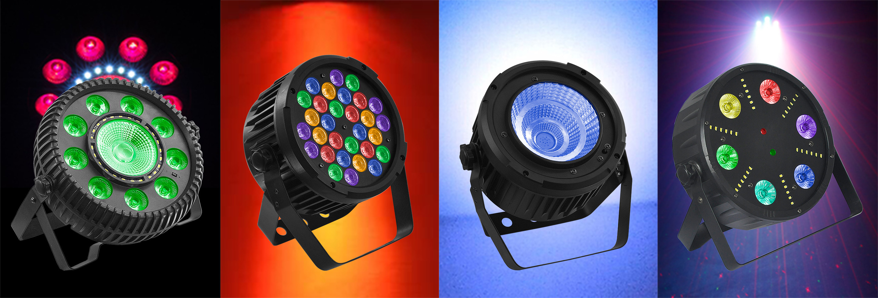 Mini 9PCS RGBWA UV 4IN1 5IN1 LED Effect 30W COB Strobe Par Stage Light