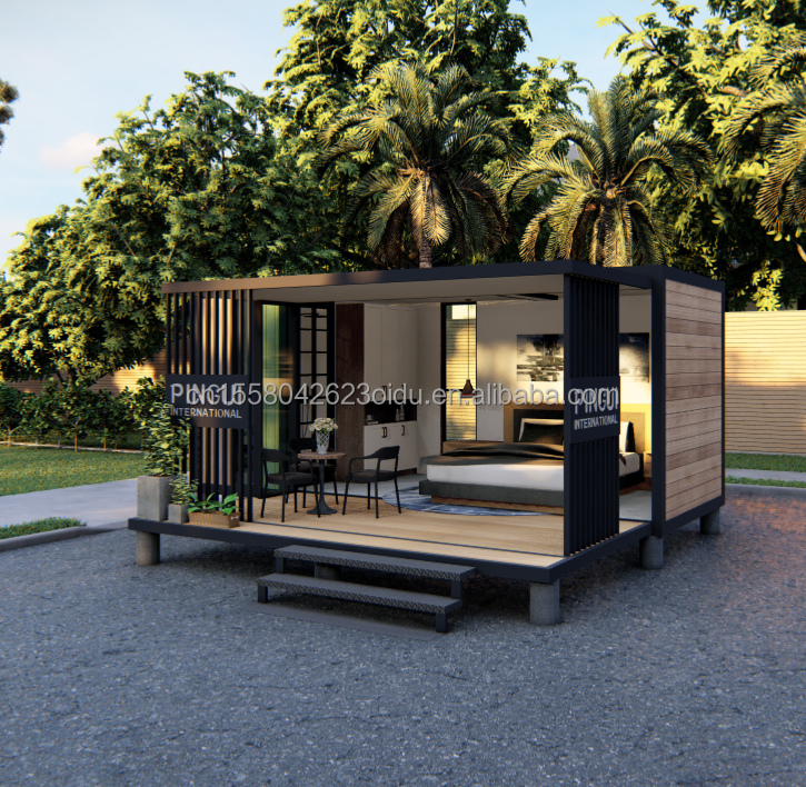 Prefab Modular Container Houses Modern Design Style with Steel Frame Galvanized Steel Bending 180g