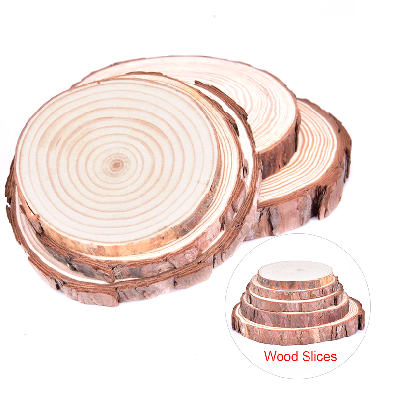 16CM Unfinished Natural Wood Slices Wooden Discs Crafts