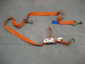 Quality Orange Ratchet Tie Down Straps LC2500 DN EN12195-2 50MM With Single J Hook wholesale
