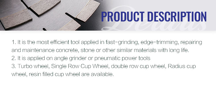 Long-Lasting Single Raw Type Diamond Tools Grinding Cup Wheel with Stable Performance