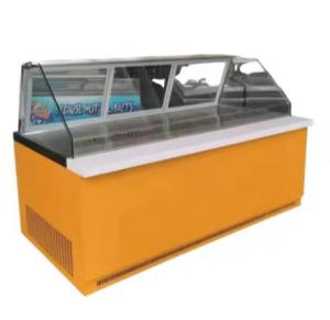 Quality Air Cooled Stainless Steel Deli Display Freezer CE Marble Slab Seafood wholesale