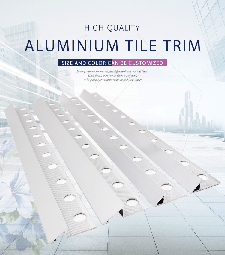 Anodised Aluminum Tile Trim 2mm Thickness Triangle Alu 6463 Material