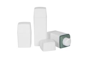 Quality 0.23ml Output Square White Pp Airless Cosmetic Containers wholesale