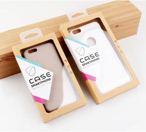 Quality Customized Phone Case Packaging Kraft Paper Box with Clear pvc Window wholesale