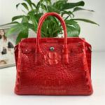 Authentic Crocodile Leather Women Top-handle Handbag Female Large Shoulder Bag