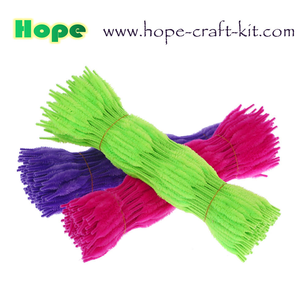 Twisted 2 colours chenille stems pipe cleaners for hobbies & children DIY hand-crafted material