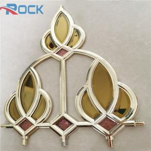 Quality Golden Mirror Glass Windows Georgian Bar Flower Electroplate wholesale