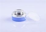 Blue Acrylic Face Cream Container Cosmetic Airless Press Pump Jar Packaging 50g