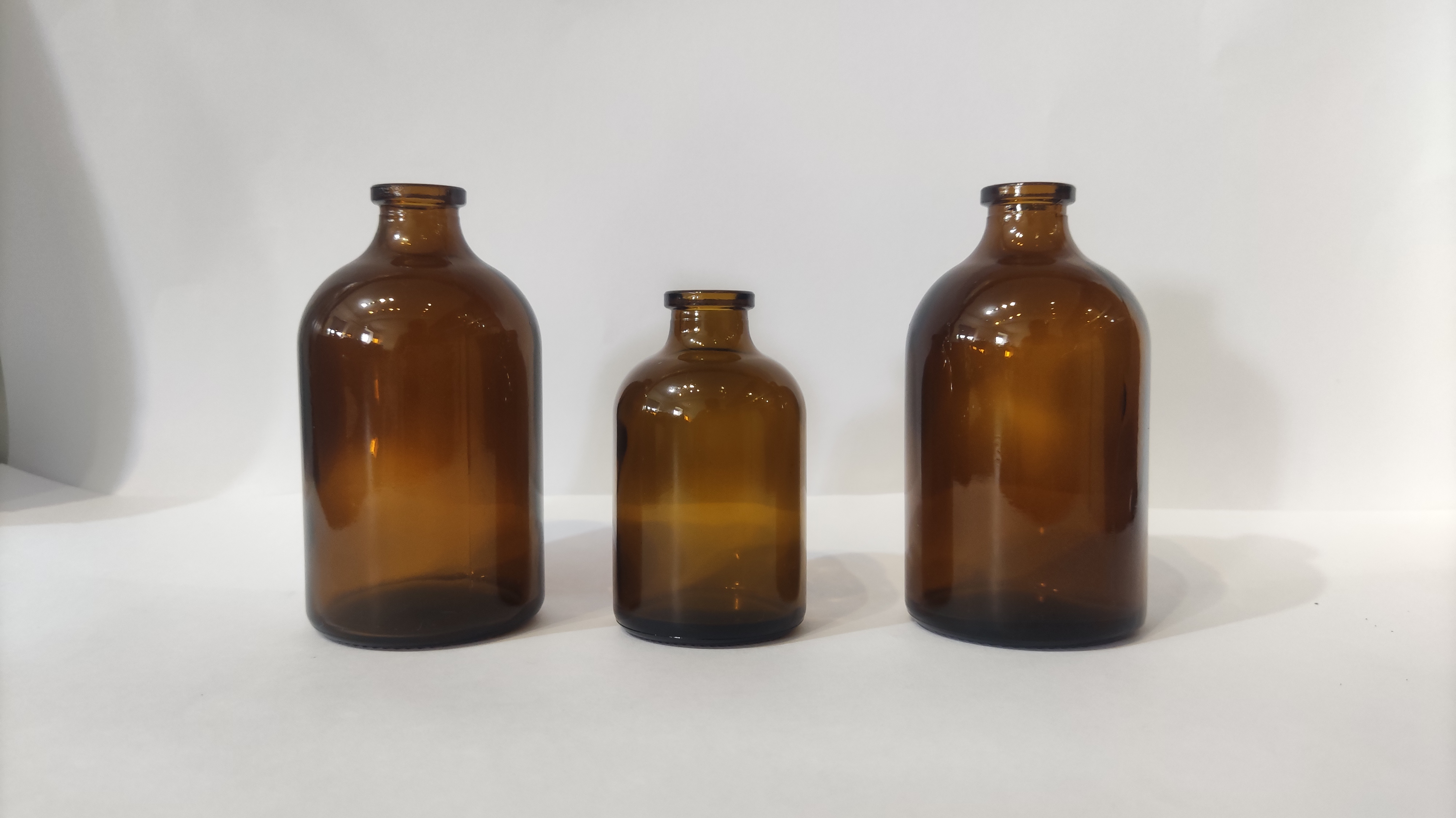 Amber Molded Glass Vial Injection Serum Glass Vials For Antibiotics USP Type II III