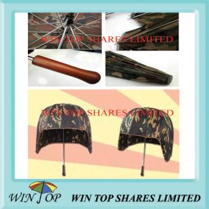 Quality Camouflage Safe and Windproof Helmet Umbrella wholesale