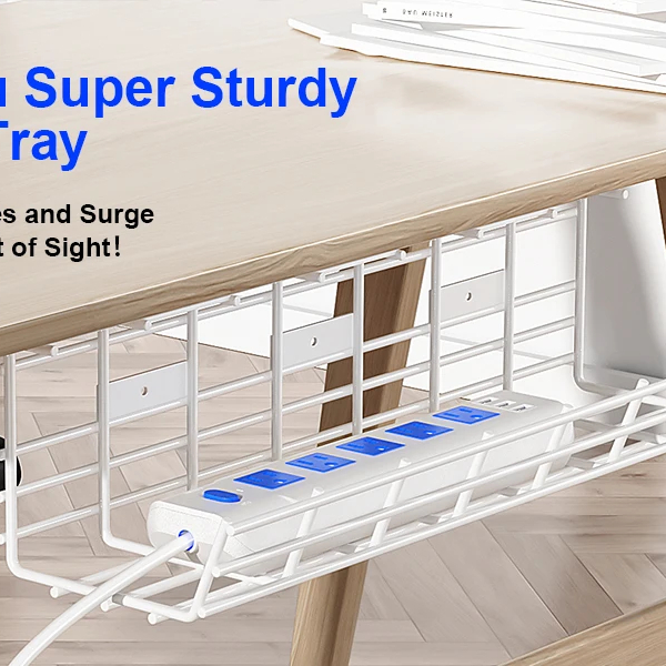 Single Tier Wire Storage Tray The Ultimate Solution for Under Desk Cable Management