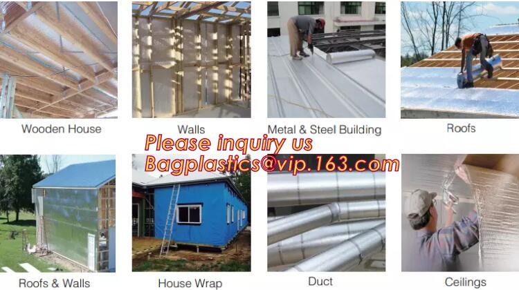 Double side Aluminium foil backed fiberglass fabric attic radiant barrier cloth,aluminium foil woven cloth, bulding mate
