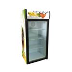 130L commercial mini fridge glass door refrigerate display used beverage cooler
