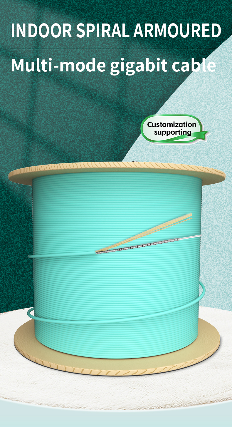 Customized Color Indoor Multi Mode Fiber Optic Cable for Telecom Comunication Network