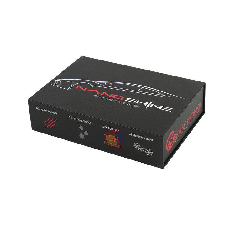 Premium Matte Black Magnetic Closure hard Cardboard Paper Packaging Box With Eva Insert Custom Design Print