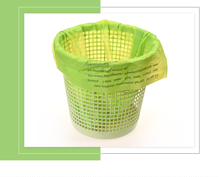 Custom Compost Poly Bag for Household Products Biodegradable Rubbish and Garbage Bags